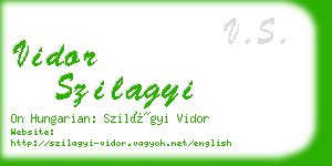 vidor szilagyi business card